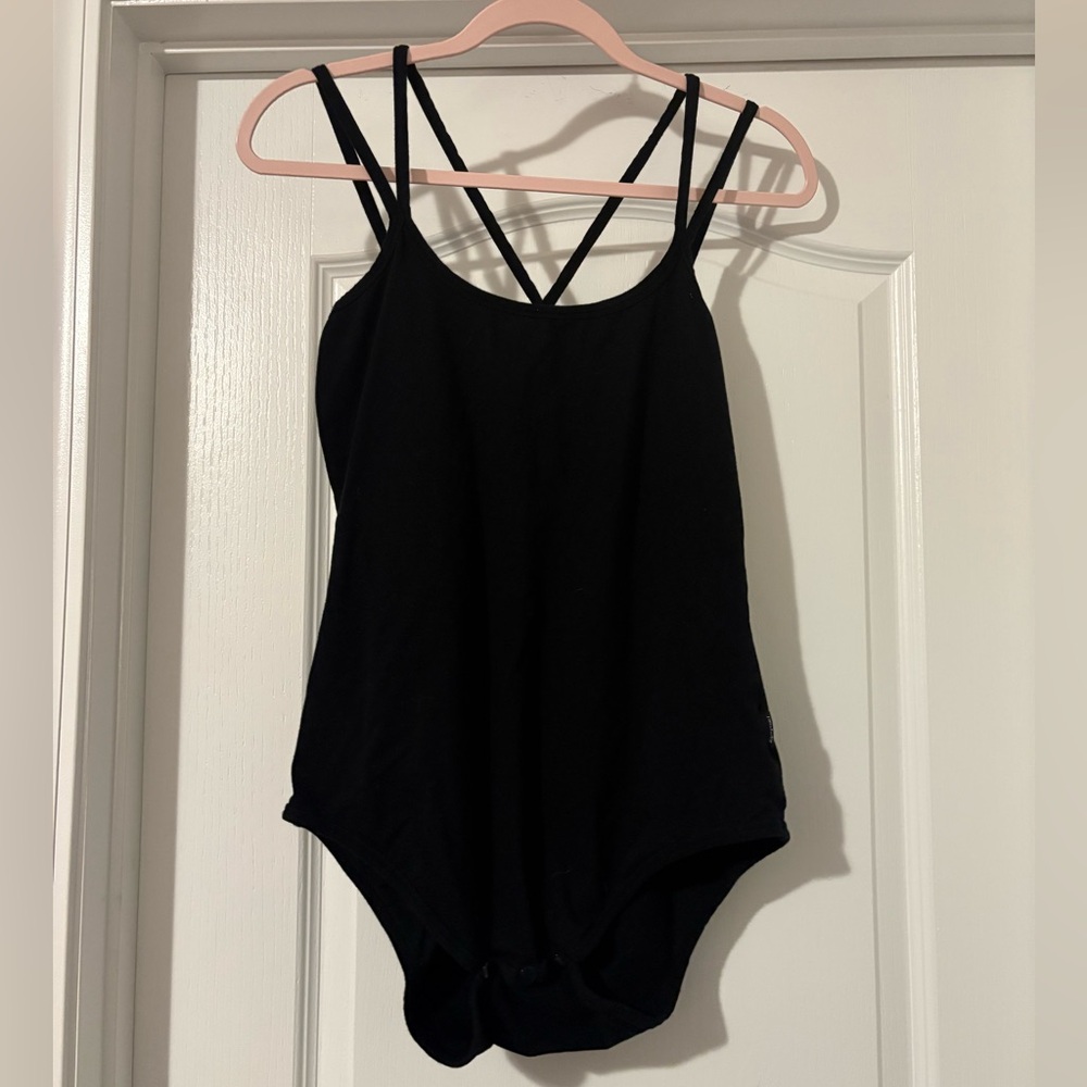 LittleForBig Black Strappy Bodysuit